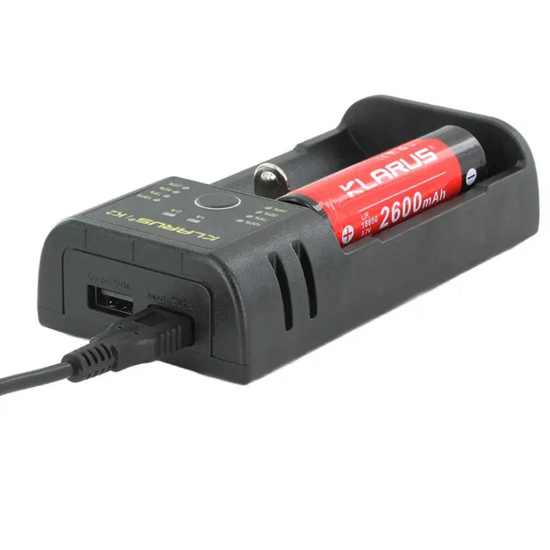 Chargeur Klarus K2 USB, 2 baies Powerbank Li-ion, Ni-MH, Ni-Cd et LiFePO4 Klarus