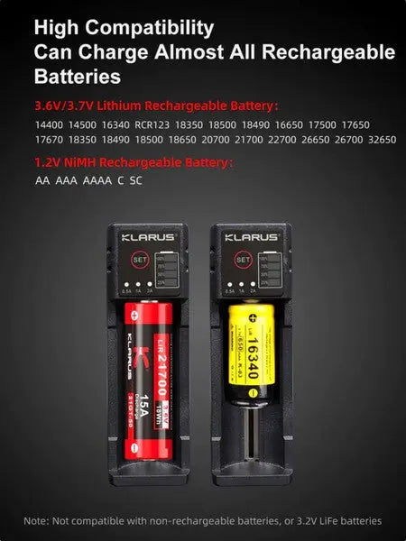 Chargeur Klarus Smart Charger K1 PRO pour batteries Li-ion, Ni-MH et Ni-Cd  NYCTALOPE  