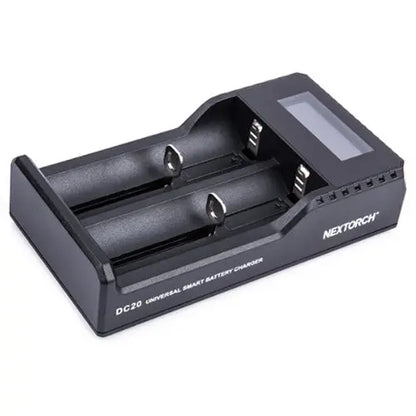 Chargeur Nextorch DC20 USB 2 baies Li-ion 21700, 18650, 18350,16340, 14500  NYCTALOPE  