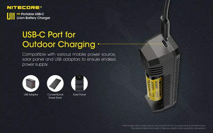 Chargeur Nitecore UI1 pour batteries Li-ion/IMR - Type C  NYCTALOPE  