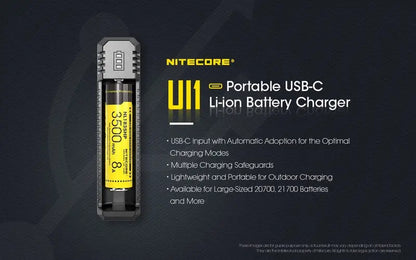 Chargeur Nitecore UI1 pour batteries Li-ion/IMR - Type C  NYCTALOPE  