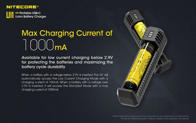 Chargeur Nitecore UI1 pour batteries Li-ion/IMR - Type C  NYCTALOPE  