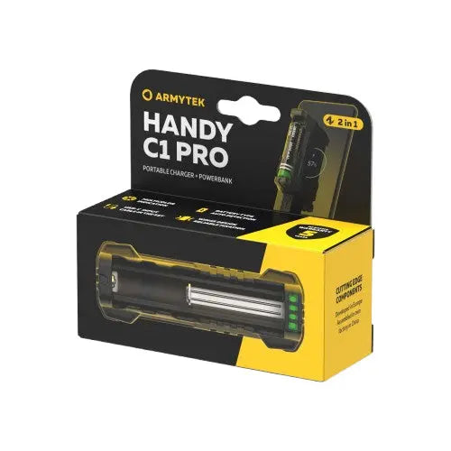 Chargeur Universel Armytek Handy C1 Pro USB-C - 2 en 1 - Powerbank - Li-Ion et Ni-MH  NYCTALOPE  