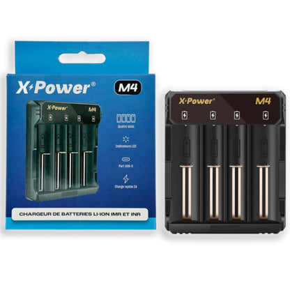 Chargeur X Power M4 pour 4 batteries Lithium, IMR et INR - NYCTALOPE
