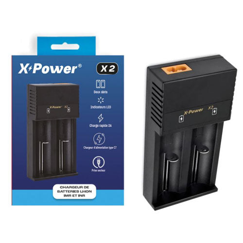 Chargeur X Power X2 pour 2 batteries IMR et INR - NYCTALOPE
