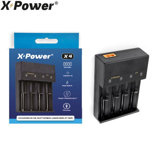 Chargeur X Power X4 pour 4 batteries IMR et INR - NYCTALOPE
