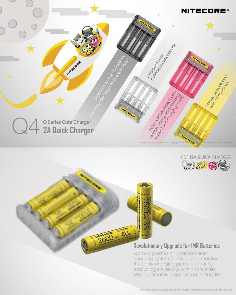 Nitecore Chargeur Q4  NYCTALOPE  