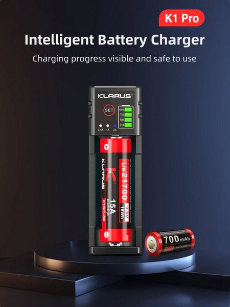Chargeur Klarus Smart Charger K1 PRO pour batteries Li-ion, Ni-MH et Ni-Cd  NYCTALOPE  