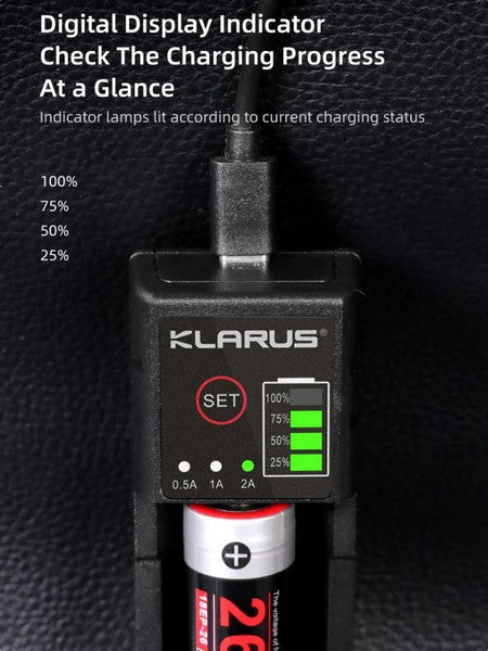 Chargeur Klarus Smart Charger K1 PRO pour batteries Li-ion, Ni-MH et Ni-Cd  NYCTALOPE  