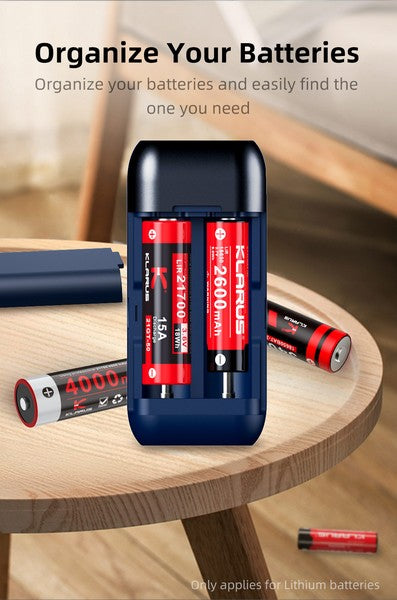 Chargeur Klarus Smart Charger K2A pour batteries Li-ion  NYCTALOPE  