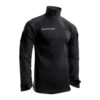 Chemise UBAS manches longues Sécurité Privée Noir GK SAFETEK — chemise professionnelle déperlante