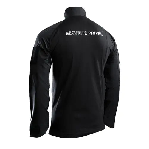 Chemise UBAS manches longues Sécurité Privée Noir GK SAFETEK — chemise professionnelle déperlante