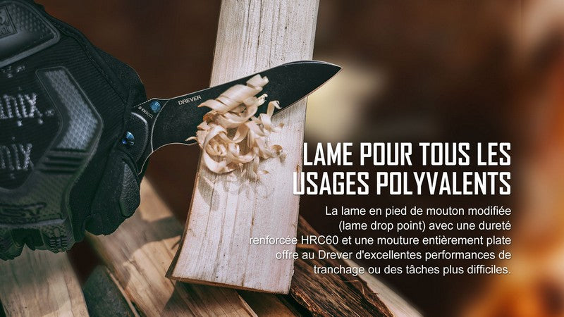 Olight Drever - Couteau De Poche Pliant EDC - Oknife  NYCTALOPE  