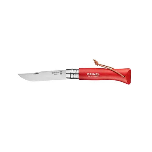 Couteau de poche Opinel Tradition  Baroudeur N°08 – Rouge  NYCTALOPE  