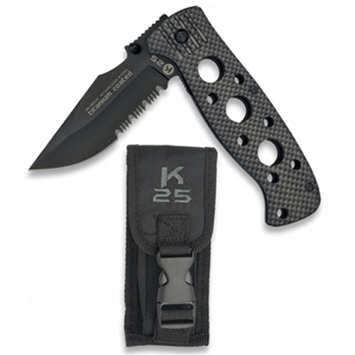 Couteau pliant tactique de poche K25 19221  NYCTALOPE  