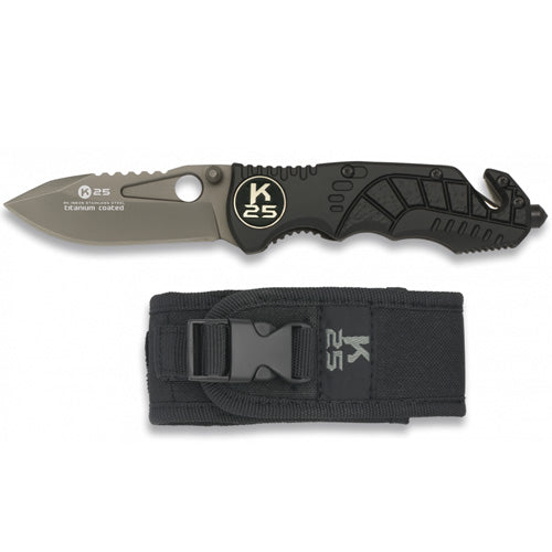 Couteau pliant tactique de poche K25 19625  NYCTALOPE  