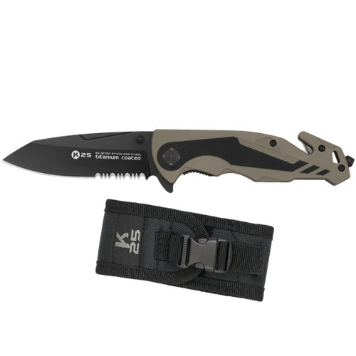 Couteau pliant tactique de poche K25 18792  NYCTALOPE  