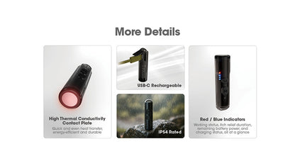 Dispositif Anti-démangeaisons Nitecore Bite Healer 10 - Soulagement immédiat des piqûres - Sans produits chimiques - Technologie thermique - Rechargeable USB-C