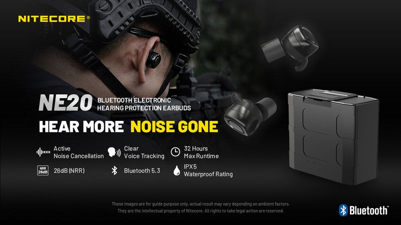 Ecouteur Bluetooth à annulation de bruit Nitecore NE20  NYCTALOPE  