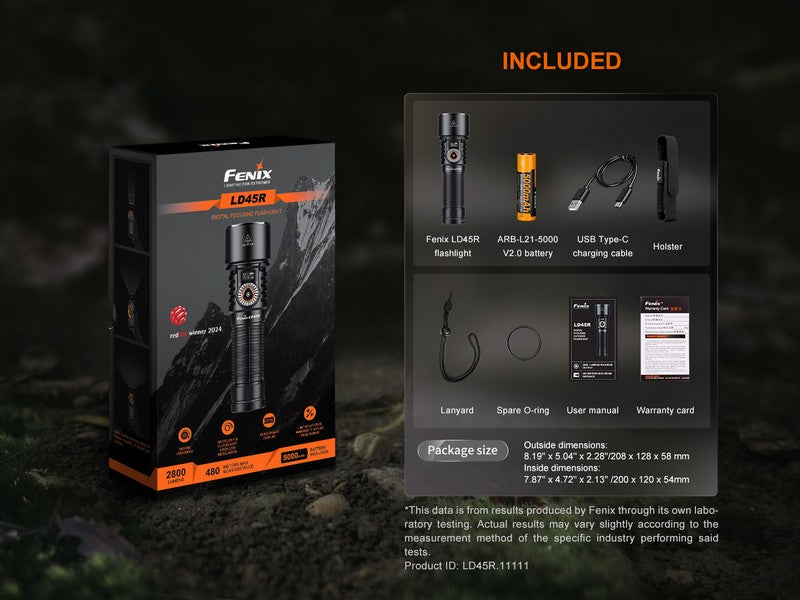 Lampe Torche Fenix LD45R - 2800 Lumens - Floodlight ou Spotlight  NYCTALOPE  