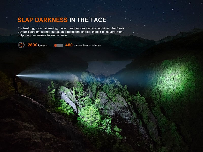 Lampe Torche Fenix LD45R - 2800 Lumens - Floodlight ou Spotlight  NYCTALOPE  