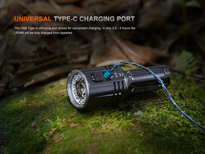 Lampe Torche Laser Fenix LR36R - 10000 Lumens LED + 350 Lumens LEP - Longue portée 1260 mètres  NYCTALOPE  