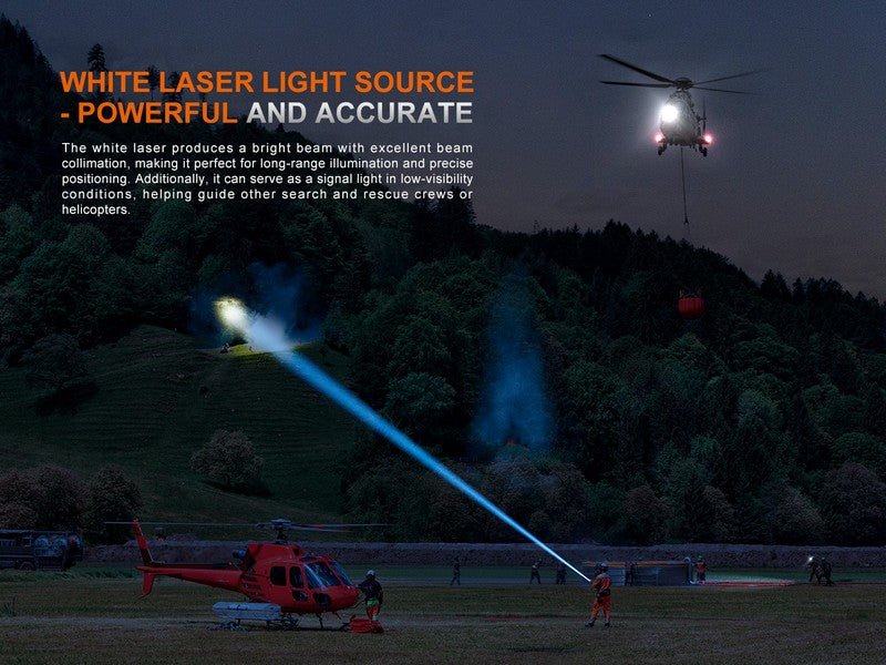 Lampe Torche Laser Fenix LR36R - 10000 Lumens LED + 350 Lumens LEP - Longue portée 1260 mètres  NYCTALOPE  