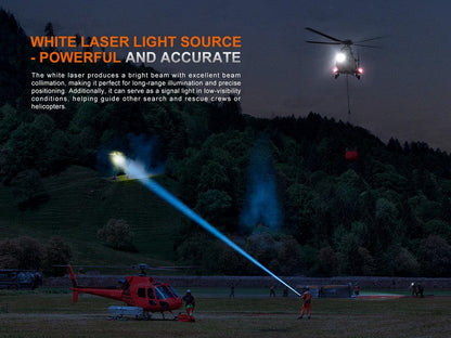 Lampe Torche Laser Fenix LR36R - 10000 Lumens LED + 350 Lumens LEP - Longue portée 1260 mètres  NYCTALOPE  