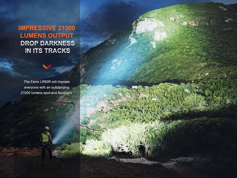 Lampe Torche Fenix LR60R - 21000 lumens - rechargeable fonction powerbank  NYCTALOPE  