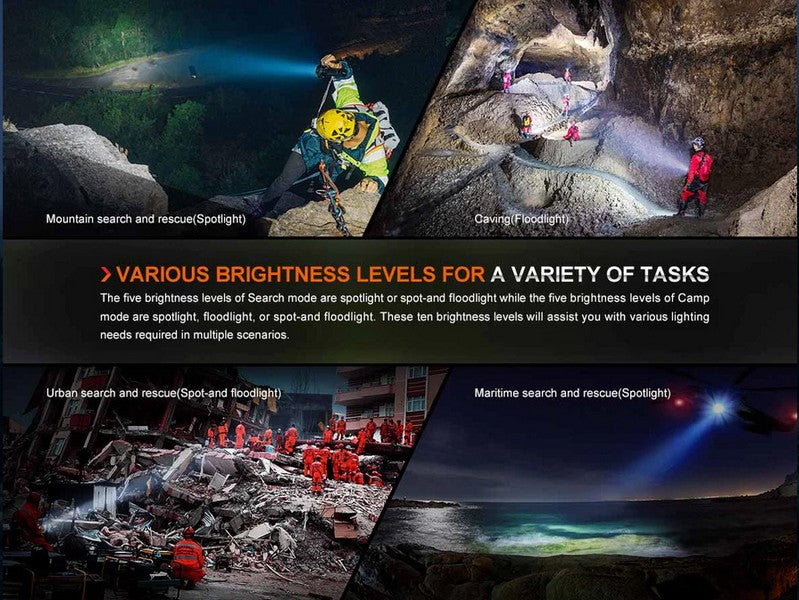 Lampe Torche Fenix LR60R - 21000 lumens - rechargeable fonction powerbank  NYCTALOPE  