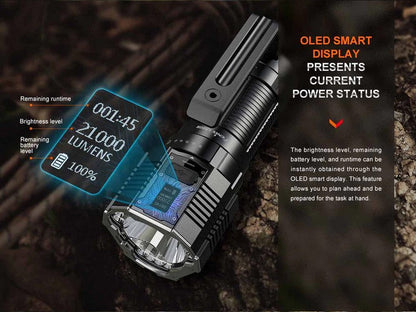 Lampe Torche Fenix LR60R - 21000 lumens - rechargeable fonction powerbank  NYCTALOPE  