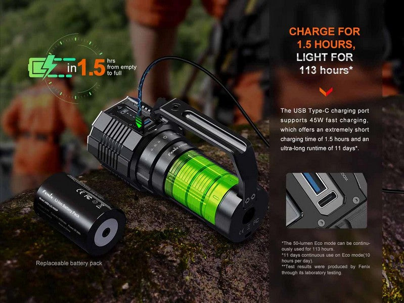 Lampe Torche Fenix LR60R - 21000 lumens - rechargeable fonction powerbank  NYCTALOPE  