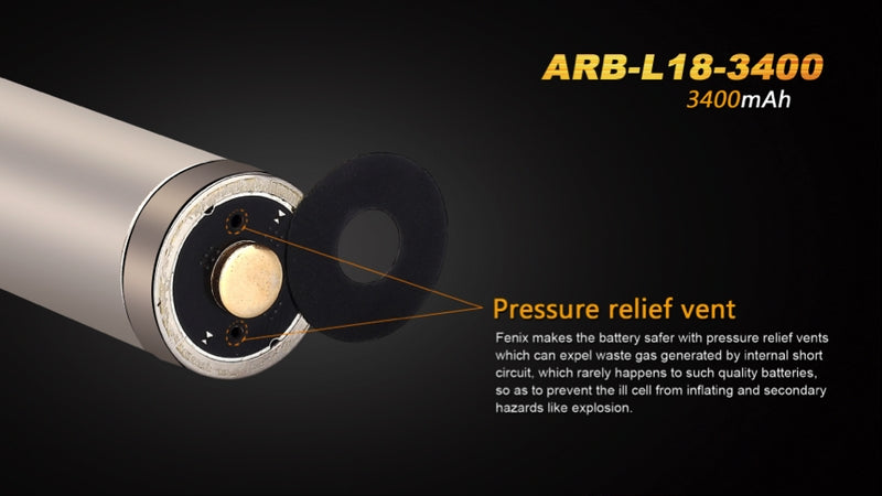 Batterie Fenix 18650 – 3400 mAh 3.6V protégée Li-ion  NYCTALOPE  