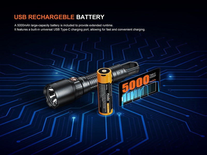 Lampe Torche multifonction Fenix WF25RM – 3000 Lumens rechargeable avec support de charge  NYCTALOPE  