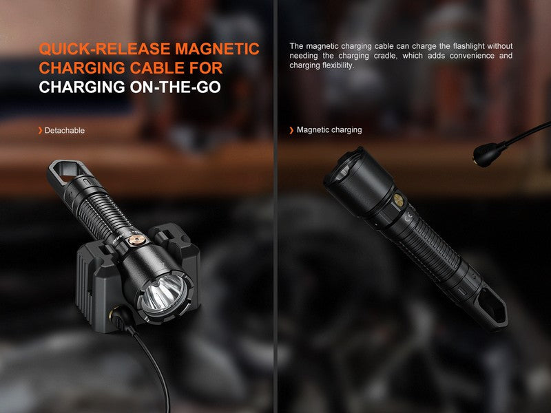 Lampe Torche multifonction Fenix WF25RM – 3000 Lumens rechargeable avec support de charge  NYCTALOPE  