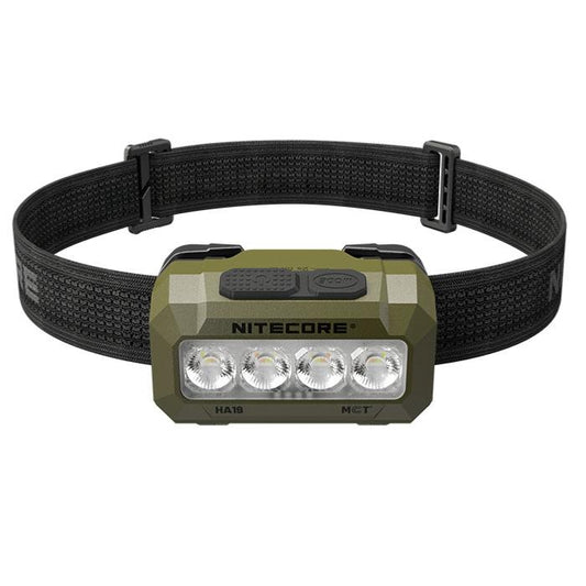Nitecore HA19 Verte - Lampe frontale LED 600 lumens à 6 sources lumineuses