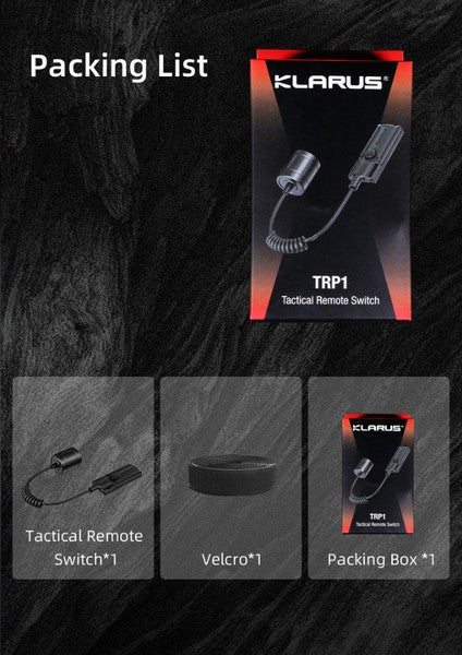 Interrupteur tactique Klarus TRP1 pour lampe XT12GT PRO et XT21X PRO Klarus
