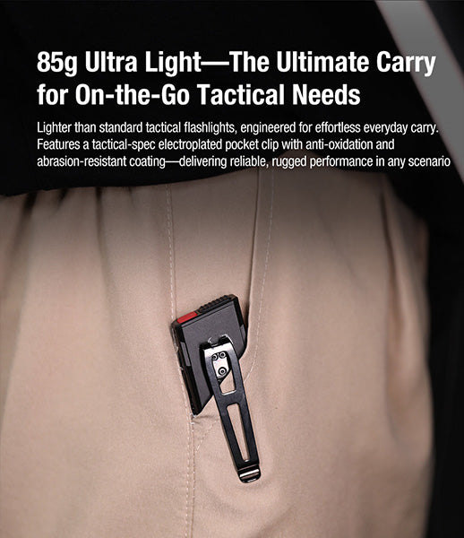 Lampe Torche FlatTac Klarus X2 - 3000Lumens rechargeable USB-C - Ultra fine  NYCTALOPE  