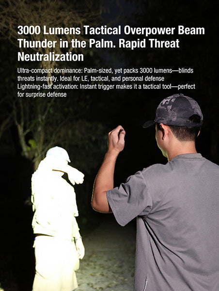 Lampe Torche FlatTac Klarus X2 - 3000Lumens rechargeable USB-C - Ultra fine  NYCTALOPE  