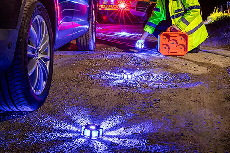Kit d'éclairage à 360° de sécurité Nightsearcher Pulsar NavStar rechargeable - Lot de 10 feux LED - NYCTALOPE