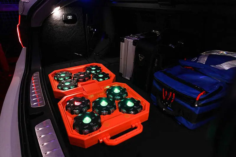 Kit d'éclairage à 360° de sécurité Nightsearcher Pulsar NavStar rechargeable - Lot de 10 feux LED - NYCTALOPE