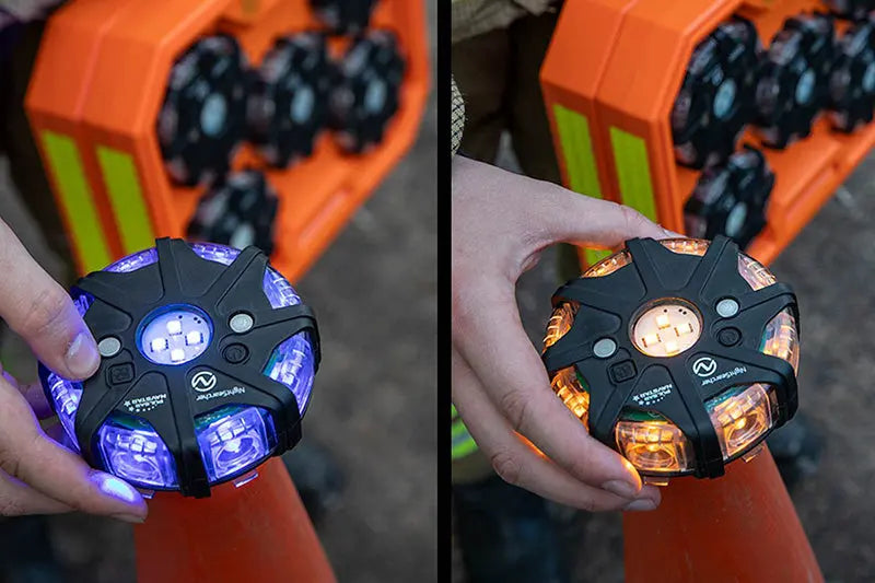Kit d'éclairage à 360° de sécurité Nightsearcher Pulsar NavStar rechargeable - Lot de 10 feux LED - NYCTALOPE