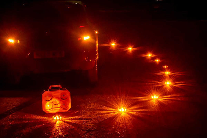 Kit d'éclairage à 360° de sécurité Nightsearcher Pulsar NavStar rechargeable - Lot de 10 feux LED