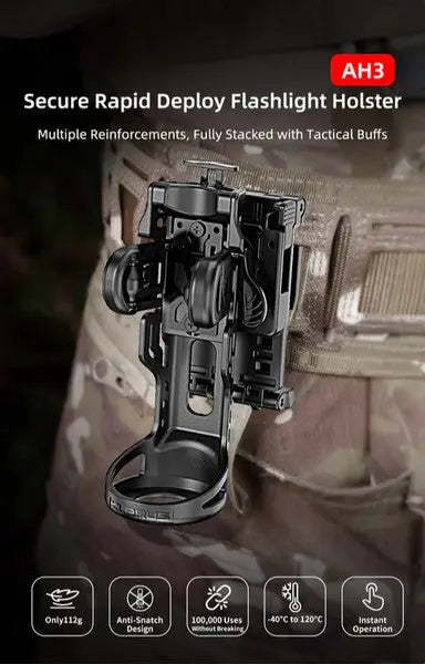 Klarus AH3 Etui Holster à tirage rapide pour lampe XT11S, XT11GT Pro, XT12S, XT21C  NYCTALOPE  