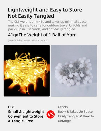 Guirlande Lumineuse Klarus CL6 Warm/White ou multicolore éclairage évènementiel  NYCTALOPE  