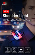 Klarus WL6 - Lampe d'épaule de signalisation 360° rouge et bleu