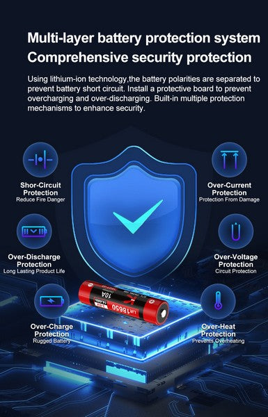 Batterie Klarus 18GT-40 18650 4000mAh protégée - autonomie prolongée