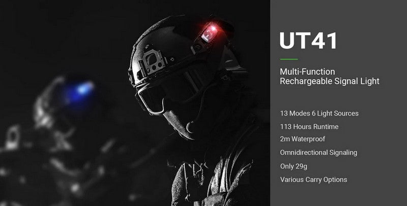 Lampe Multi-signal Nextorch UT41 - 5 couleurs + IR - lumière de secours de sécurité et d'avertissement - Rechargeable USB-C  NYCTALOPE  