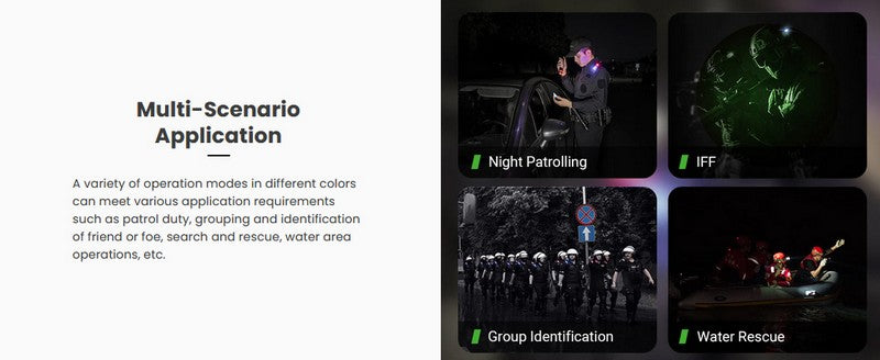 Lampe Multi-signal Nextorch UT41 - 5 couleurs + IR - lumière de secours de sécurité et d'avertissement - Rechargeable USB-C  NYCTALOPE  