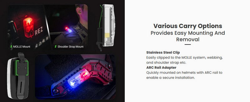 Lampe Multi-signal Nextorch UT41 - 5 couleurs + IR - lumière de secours de sécurité et d'avertissement - Rechargeable USB-C  NYCTALOPE  